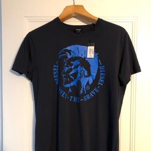 Diesel Blue Graphic T Shirt BNWT
